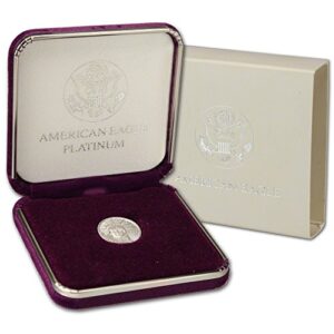 $10 platinum eagle (1/10 ounce) with genuine us mint gift box .999 pure mixed date $10 brilliant uncirculated