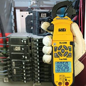 UEi Test Instruments DL429B Digital HVAC Clamp Meter True RMS Wireless Multimeter Auto-ranging 6000 Counts Voltage Tester, Measures Inrush AC/DC Current Temperature Capacitance Resistance Diodes NCV