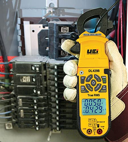 UEi Test Instruments DL429B Digital HVAC Clamp Meter True RMS Wireless Multimeter Auto-ranging 6000 Counts Voltage Tester, Measures Inrush AC/DC Current Temperature Capacitance Resistance Diodes NCV