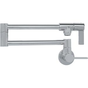 franke pf3180 ambient two handle wall mounted pot filler, satin nickel