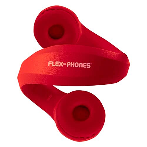 HamiltonBuhl KIDS-RED Hamilton Buhl Flex-Phones Foam Headphones, Red, kindergarten Grade to 3 Grade, Small