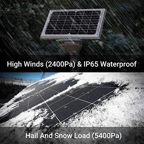 Newpowa 10W(Watts) 12V(Volts) Monocrystalline Solar Panel Battery Maintainer High-Efficiency PV Module Power for Battery Charging of Boat RV Gate Opener Fences Silver