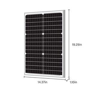 Newpowa 9BB 30W 12V Solar Panel High-Efficiency Monocrystalline 12V PV Module Designed for 12V Off Grid System, Charge Your 12V Battery of RV, Boat, Camper, Trailer, Gate Opener(30W New)