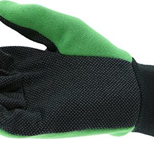 John Deere JD00002 Jersey Gloves - Large, 10 oz Jersey Gloves, Ribbed Knit Wrist, Polyester/Cotton Fabric Straight Thumb, Green/Black