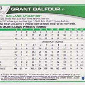 2013 Topps #616 Grant Balfour Athletics MLB Baseball Card NM-MT