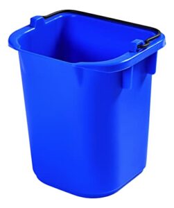 rubbermaid commercial products heavy-duty cleaning pail, 5-quart, blue, utility bucket with built-in spout and handle for house cleaning/storage/livestock feeding/car washing