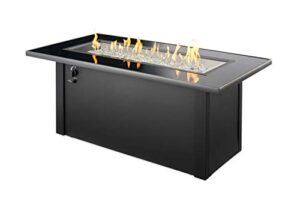 the outdoor greatroom company propane fire pit table - monte carlo linear gas fire pits table for outside patio - outdoor firepit table compatible with natural gas or liquid propane - 80,000 btus