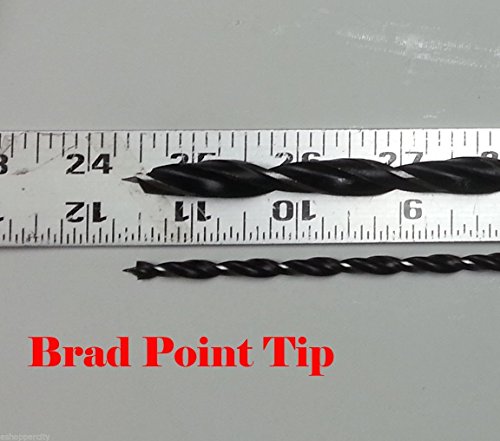 7 Pc 12" Extra Long Brad Point Drill Bits 1/8 3/16 1/4 5/16 3/8 1/2 7/16 ½ - 3/8 Shank Fit Dewalt Makita Ryobi Milwaukee, Porter Cable Power Drill Battery