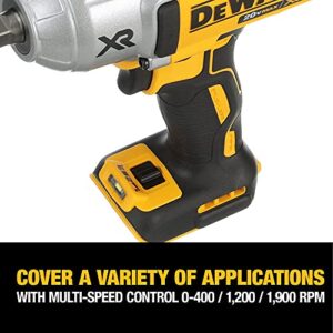 DEWALT 20V MAX* XR Cordless Impact Wrench Kit with Detent Anvil, 1/2-Inch (DCF899P2)