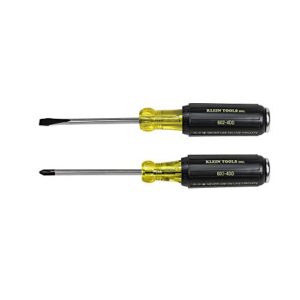 klein tools 32008 demolition and phillips screwdriver set with plated metal strike cap and heat treated blade, 2-piece