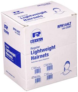 royal 24" light brown light weight hairnet, disposable and latex free, package of 144