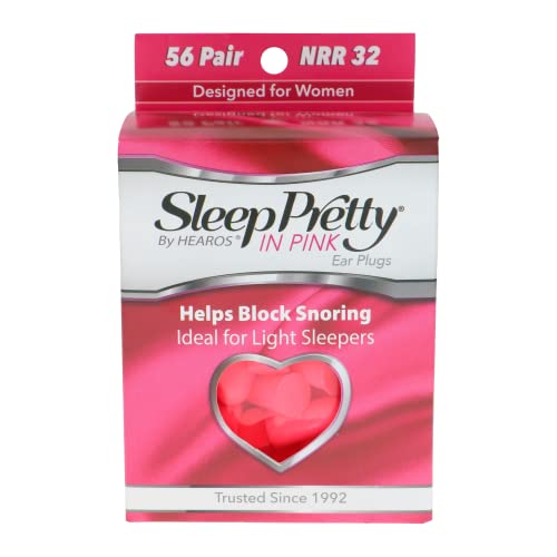 Hearos Sleep Pretty in Pink Women's Ear Plugs, 56 Count