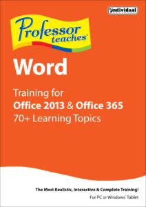 professor teaches word for office 2013 & office 365 [download]