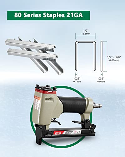 meite 8016B Upholstery Stapler-21 Gauge 1/2-Inch Crown 1/4-Inch to 5/8-Inch Pneumatic Fine Wire Stapler