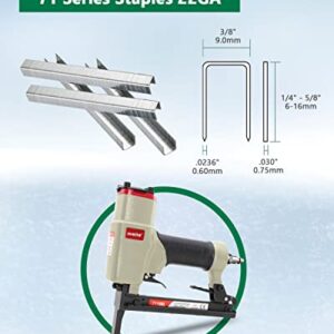 meite 7116BL Pneumatic Upholstery Stapler with Long Nose-1/4-Inch to 5/8-Inch 22 Gauge 3/8'' Crown Fine Wire Stapler