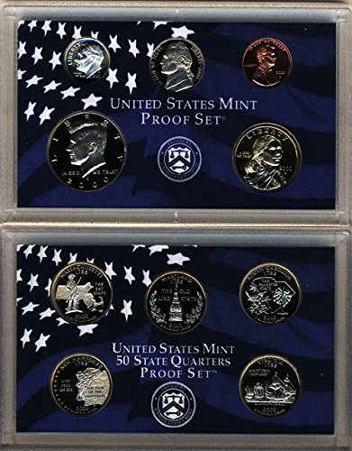 2000 S U.S. Mint 10-coin Clad Proof Set - OGP box & COA Proof