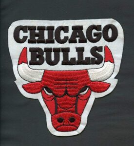 nba chicago bulls logo emblem embrodiered cotton mini patch 4" x 5"