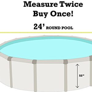 Smartline Stone Harbor 24-Foot Round Pool Liner | UniBead Style | 52-Inch Wall Height | 25 Gauge Virgin Vinyl | Designed for Steel Sided Above-Ground Swimming Pools | Universal Gasket Kit Included