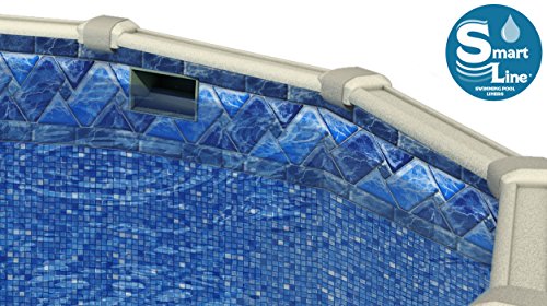 Smartline Stone Harbor 24-Foot Round Pool Liner | UniBead Style | 52-Inch Wall Height | 25 Gauge Virgin Vinyl | Designed for Steel Sided Above-Ground Swimming Pools | Universal Gasket Kit Included