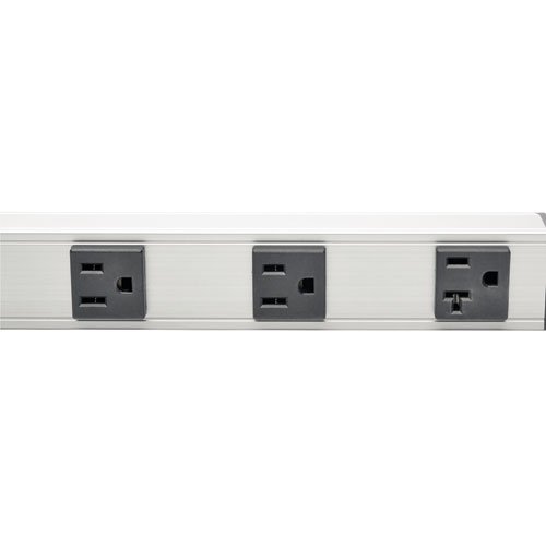 Tripp Lite 12 Outlet Surge Protector Power Strip, 15ft Long Cord, Metal, (SS361220) Black/Gray