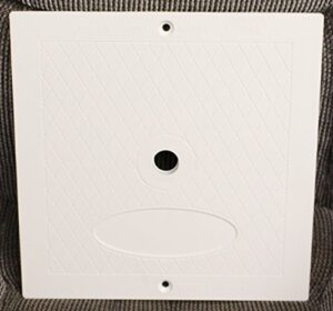 jsp manufacturing 10 inch square skimmer deck cover 10"x10" lid replacement for hayward spx1082e sp1082 (1, white)