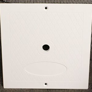 JSP Manufacturing 10 Inch Square Skimmer Deck Cover 10"x10" Lid Replacement for Hayward SPX1082E SP1082 (1, White)