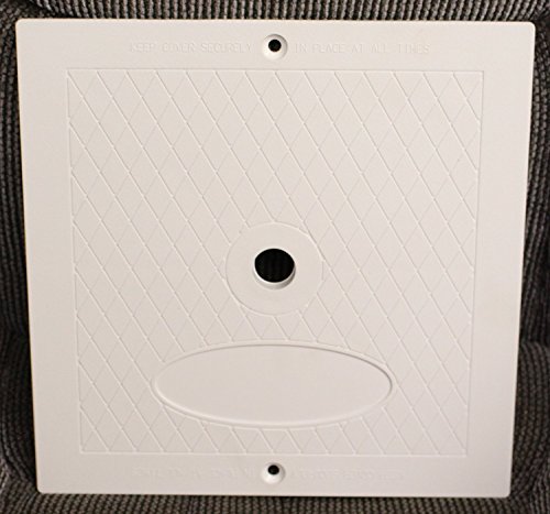 JSP Manufacturing 10 Inch Square Skimmer Deck Cover 10"x10" Lid Replacement for Hayward SPX1082E SP1082 (1, White)