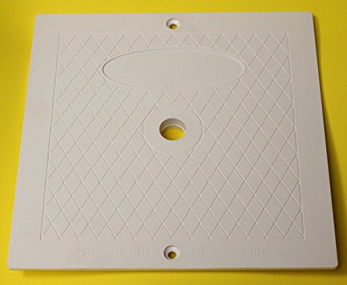 JSP Manufacturing 10 Inch Square Skimmer Deck Cover 10"x10" Lid Replacement for Hayward SPX1082E SP1082 (1, White)