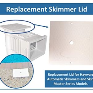 JSP Manufacturing 10 Inch Square Skimmer Deck Cover 10"x10" Lid Replacement for Hayward SPX1082E SP1082 (1, White)