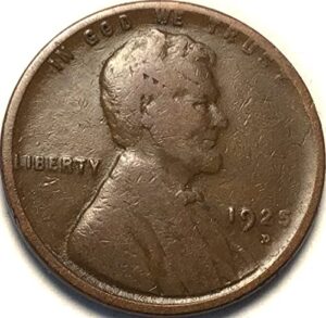 1925 d lincoln wheat cent penny seller very good