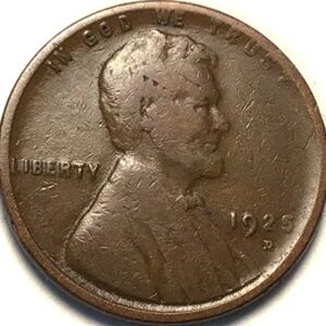 1925 D Lincoln Wheat Cent Penny Seller Very Good