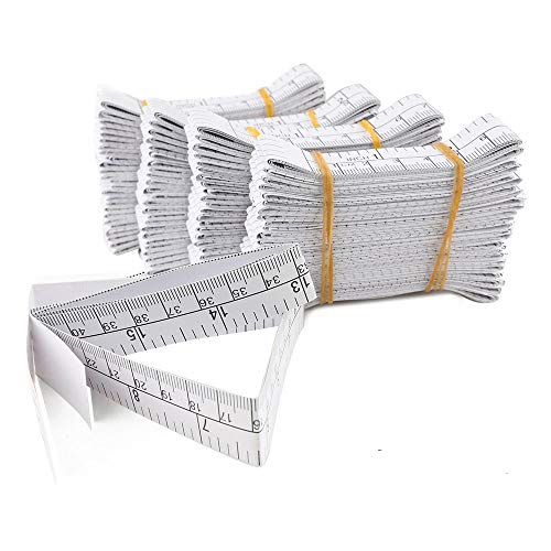 WIN TAPE 1 Meter 40" Paper Tape Measure, Wound Measuring Rulers, Educare Used Measuring Babies Head, Disposable Pack of 100