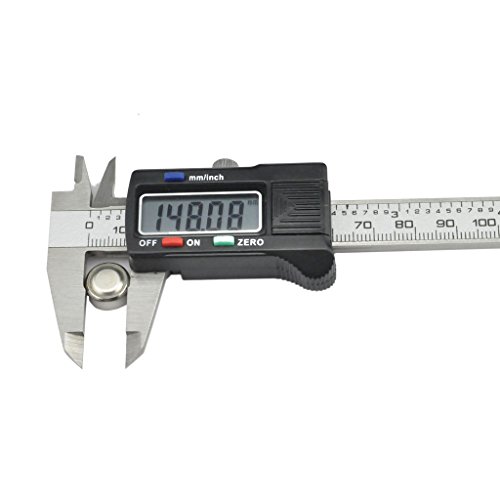 iKKEGOL Precision 100mm 4 Inch Digital Electronic Gauge Stainless Steel Vernier Caliper Micrometer (Small)
