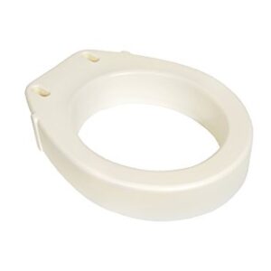 Essential Medical Supply Hinged Toilet Seat Riser for Elongated Toilets, 19.2 x 14 x 3.5 Inch