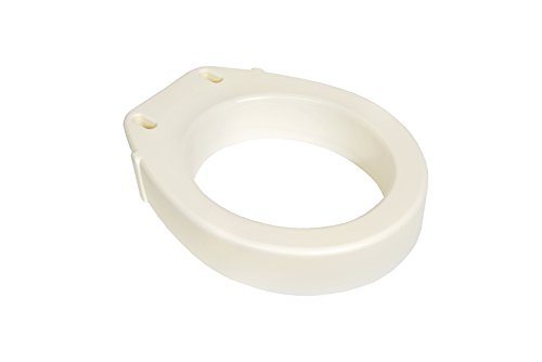 Essential Medical Supply Hinged Toilet Seat Riser for Elongated Toilets, 19.2 x 14 x 3.5 Inch