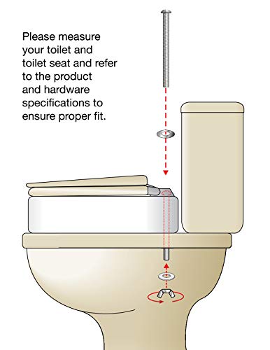 Essential Medical Supply Hinged Toilet Seat Riser for Elongated Toilets, 19.2 x 14 x 3.5 Inch