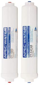 apec water systems filter-set-ctop us made double capacity replacement filter set for ultimate series countertop reverse osmosis water filter system stage 1-2, white