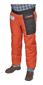 delta plus - welje9136z je-9136z prochapsz 1000 denier wrap around calf protection with zipper, 36" length from waist, orange