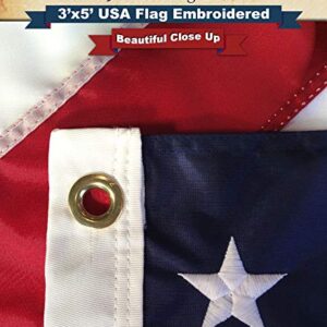 American Flag by USA Flag Co. is 100% American Made: The Best 3x5 Embroidered Stars and Sewn Stripes, Made in the USA (3 by 5 Foot)