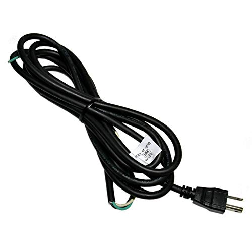 HQRP 10ft AC Power Cord Compatible with Makita 9237C 9227CY 9227C Sander Polisher, PV7001C Vertical Polisher, 9820-2 Blade Sharpener Mains Cable Repair