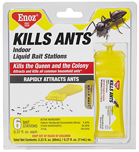 Enoz Kills Ants Liquid Ant Killer, Attracts and Kills The Queen Ant and The Colony Ants (Pack of 6, 36 Baits Total)