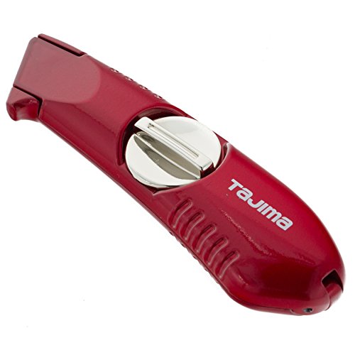 Tajima VR101D V-REX Fixed Utility Knife with a Professional Heavy Duty Handle and 3 Trapezoid Black Blades, Red