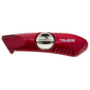 Tajima VR101D V-REX Fixed Utility Knife with a Professional Heavy Duty Handle and 3 Trapezoid Black Blades, Red