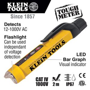 Klein Tools NCVT-3 Voltage Tester, Non-Contact Dual Range Voltage Tester Pen for AC Testing with Integrated Flashlight