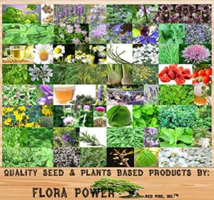 flora power by red pine medicinal & culinary herb combo, 32 types