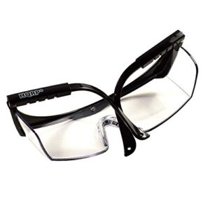 HQRP Clear Tint UV Protective Safety Goggles Glasses for Yard work, Gardening, Lawn mowing, Weed whacking, Hedge trimming, Wood working, Construction, etc.