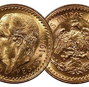 1945 Mexico 2 1/2 Pesos Gold Coin