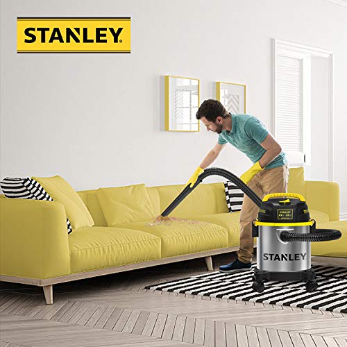 Stanley SL18136 Wet Dry Vacuum, 3 Gallon, 4.0 HP, Stainless Steel