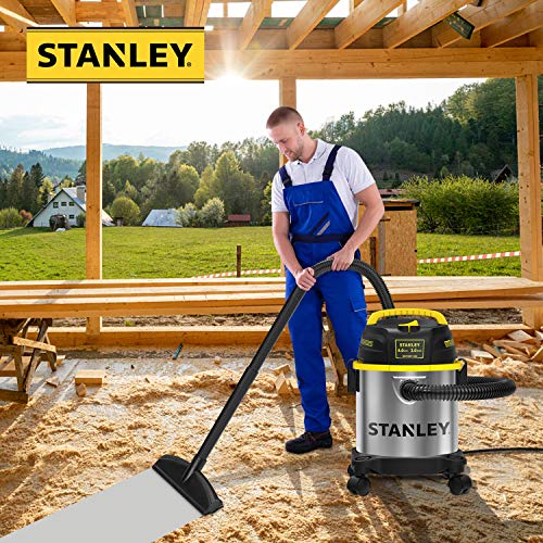 Stanley SL18136 Wet Dry Vacuum, 3 Gallon, 4.0 HP, Stainless Steel