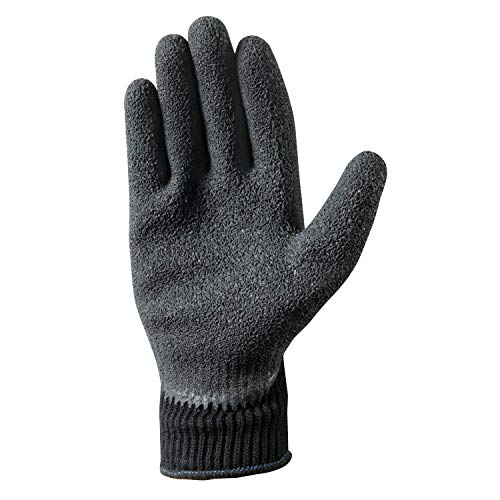 Wells Lamont Cold Weather Latex Grip Versatile Winter Work Gloves | Cut & Tear Resistant | 2-Pair Pack, Medium (526MN) , Black